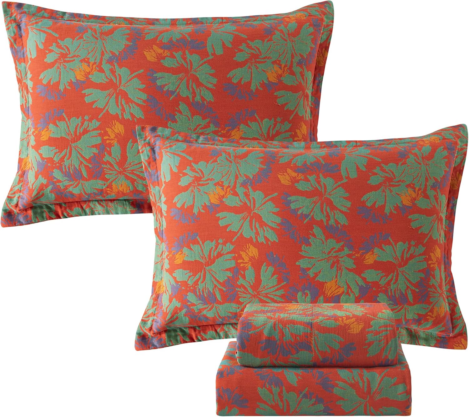 FADFAY Shabby Floral Bedding Elegant Peony Sheets Set Luxury Bedding Collections 800 Thread Count 100% Egyptian Cotton Deep Pocket, 4 Piece-Queen Size - Image 57