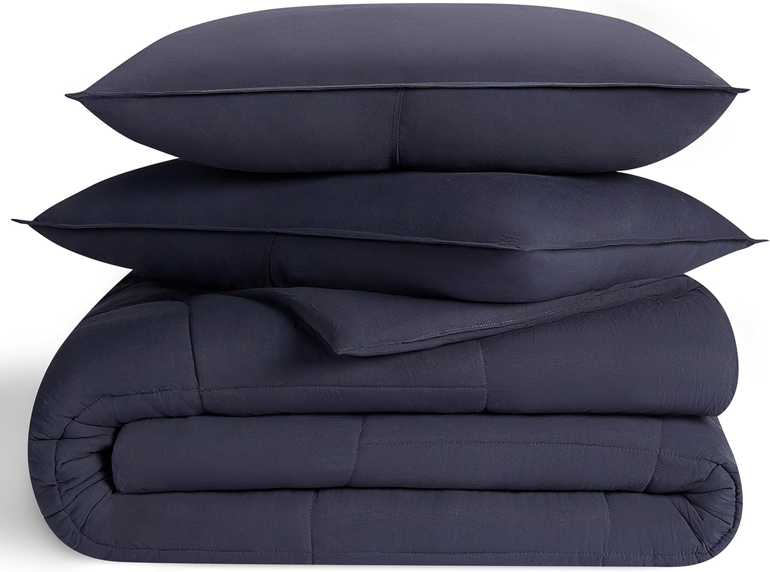 UGG Full/Queen Comforter Set with 2 Pillow Shams, Lightweight Down Alternative Blanket, Reversible Cozy Warm All Season Washable, Hypoallergenic Bedding Set, Navy Blue (Leonora) - Image 2