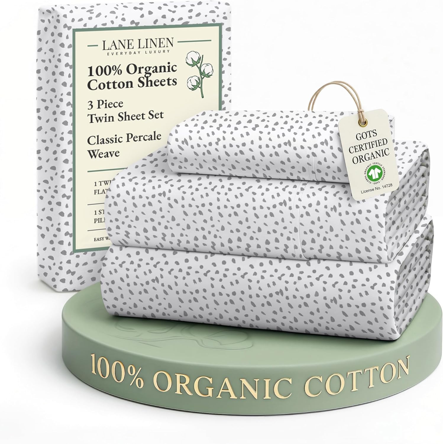 LANE LINEN 100% Organic Cotton King Size Sheets Set, Soft & Comfy All Season Breathable Sheets King Size, Percale Weave Fully Elasticized Eco Friendly Naturally Cooling King White Bed Sheets - Image 28