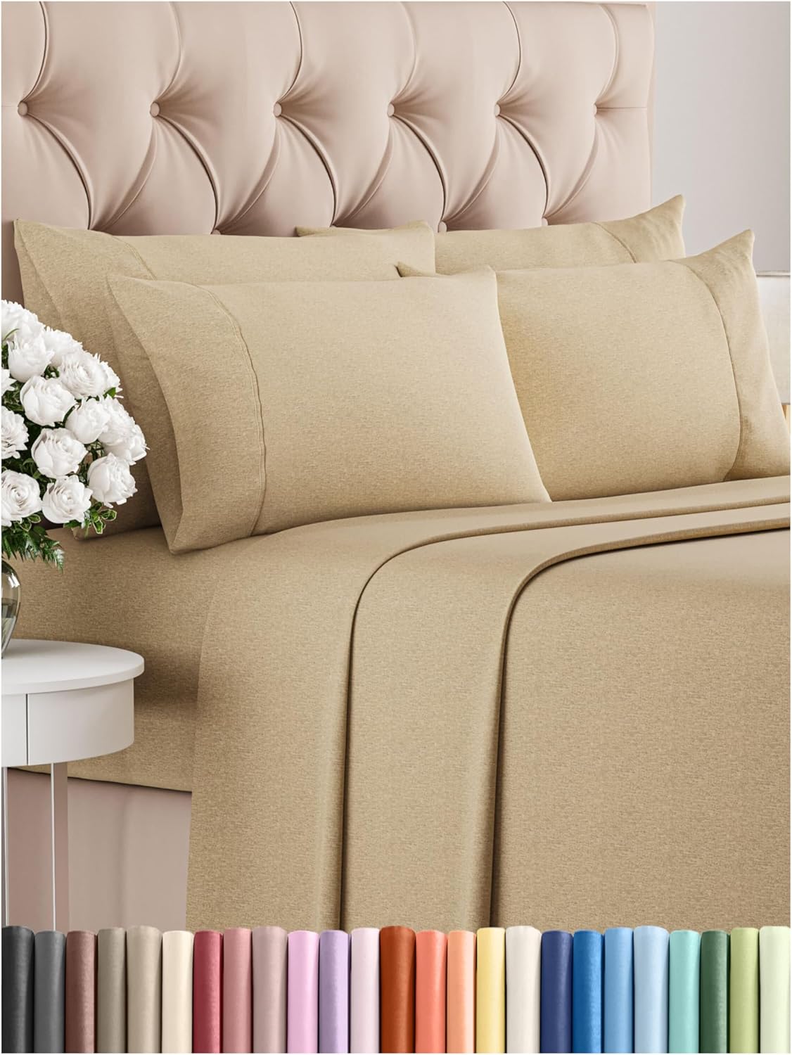 King 6 Piece Sheet Set - Cooling and Breathable Bed Sheets - Hotel Luxury Bed Sheets for Women, Men, Kids & Teens - Bedding with Deep Pockets & Easy Fit - Soft and Wrinkle Free - King Dark Grey Sheets - Image 61