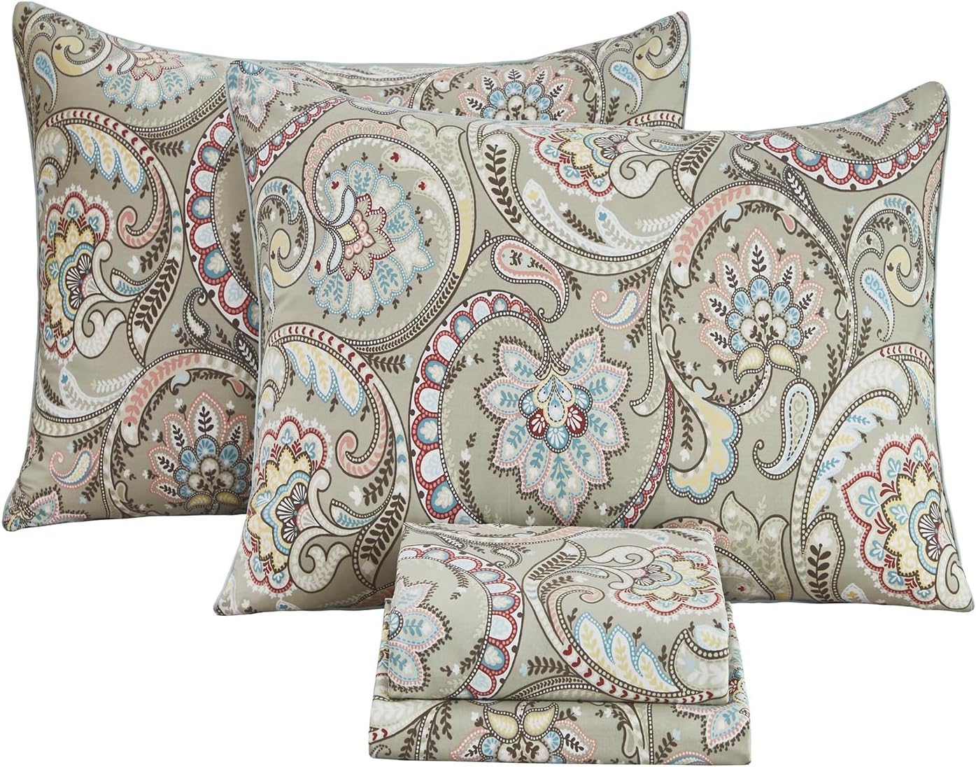 FADFAY Shabby Floral Bedding Elegant Peony Sheets Set Luxury Bedding Collections 800 Thread Count 100% Egyptian Cotton Deep Pocket, 4 Piece-Queen Size - Image 21