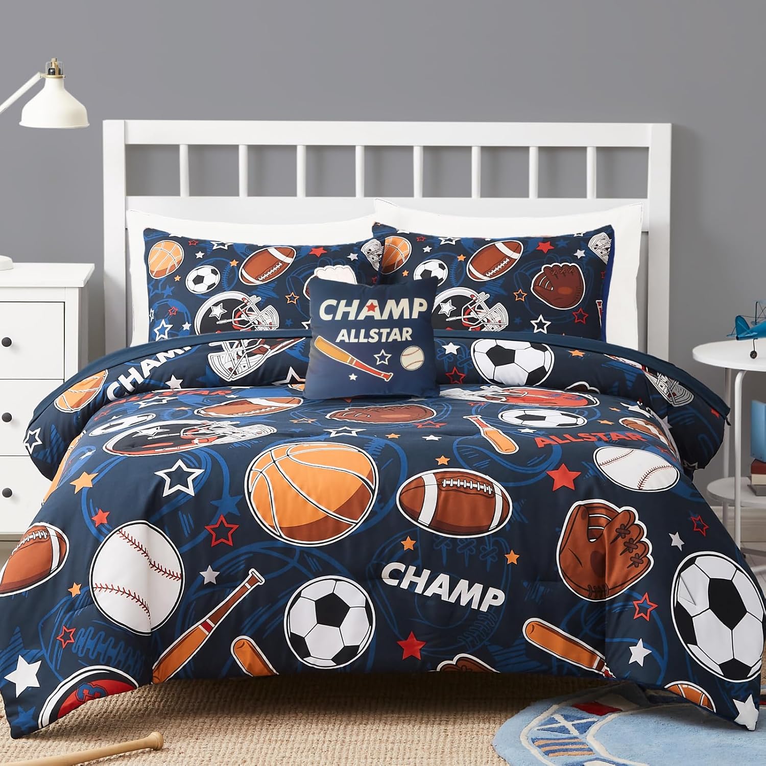 Kids Comforter Set Twin Size for Boys, Glow in The Dark Gamer Bedding Set 1 Comforter, 1 Decor Pillow, 1 Pillow Sham, Twin XL Comforter Set Dorm Bedding - Image 8