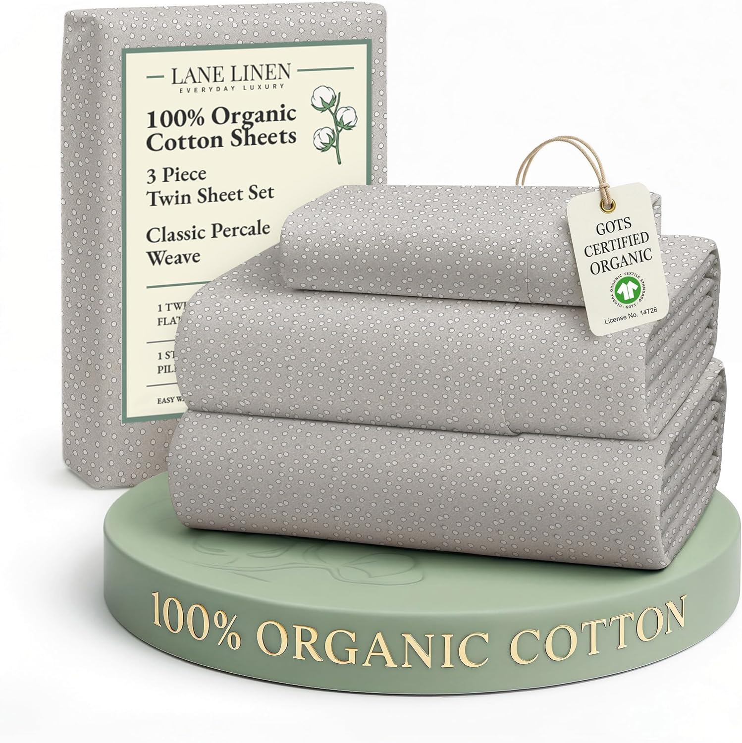 LANE LINEN 100% Organic Cotton King Size Sheets Set, Soft & Comfy All Season Breathable Sheets King Size, Percale Weave Fully Elasticized Eco Friendly Naturally Cooling King White Bed Sheets - Image 27
