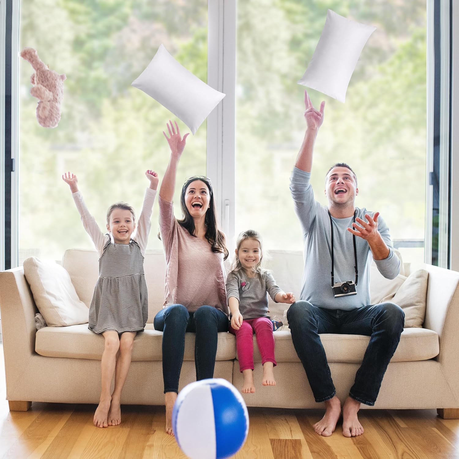 Utopia Bedding Throw Pillows (Pack of 2, White), 12 x 20 Inches Indoor Decorative Pillow Insert for Sofa, Bed and Couch - Image 4