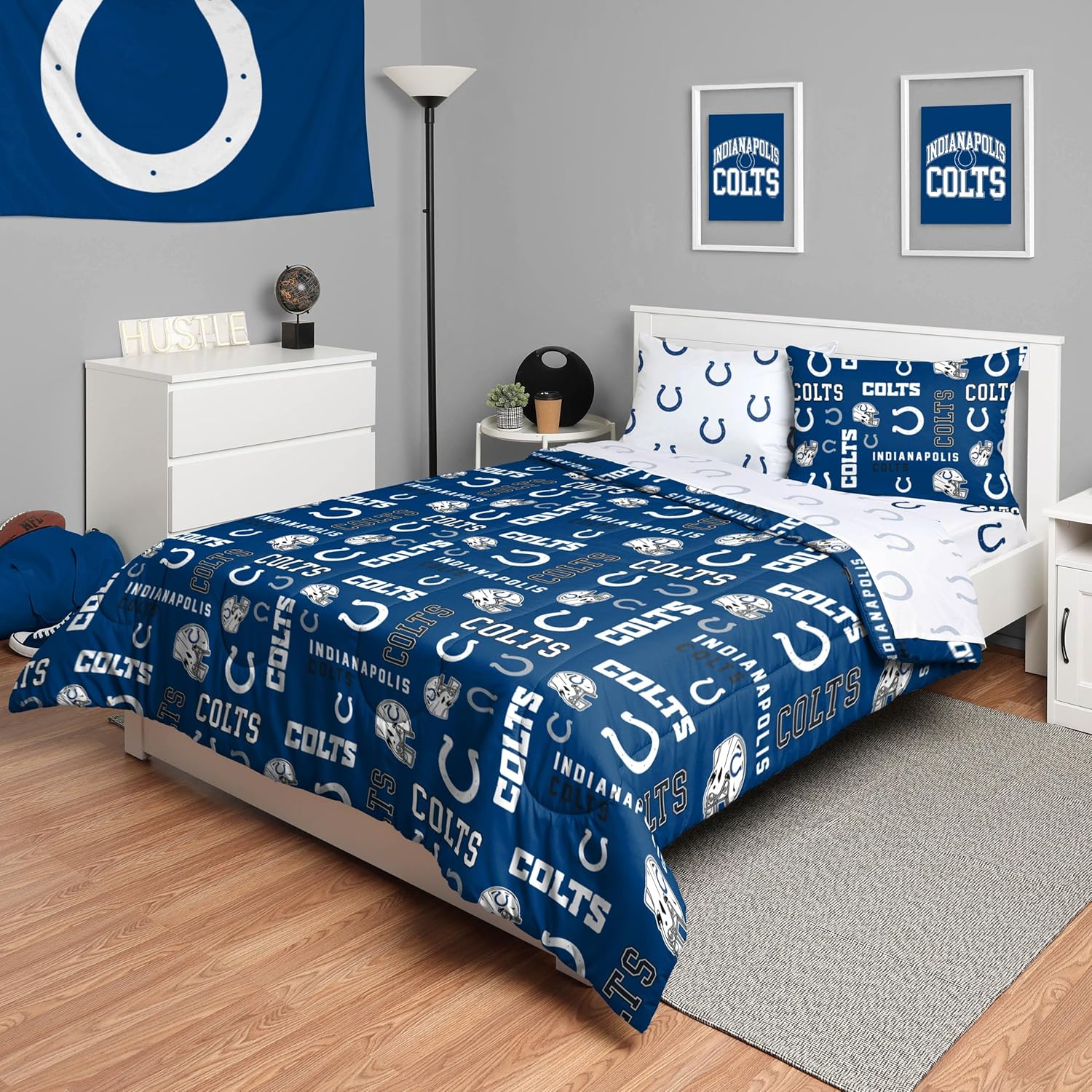 FOCO Unisex-Adult NFL Team Logo Bed in a Bag Comforter, Sheets, Pillow Cases Bedding 5-Piece Set - Image 28