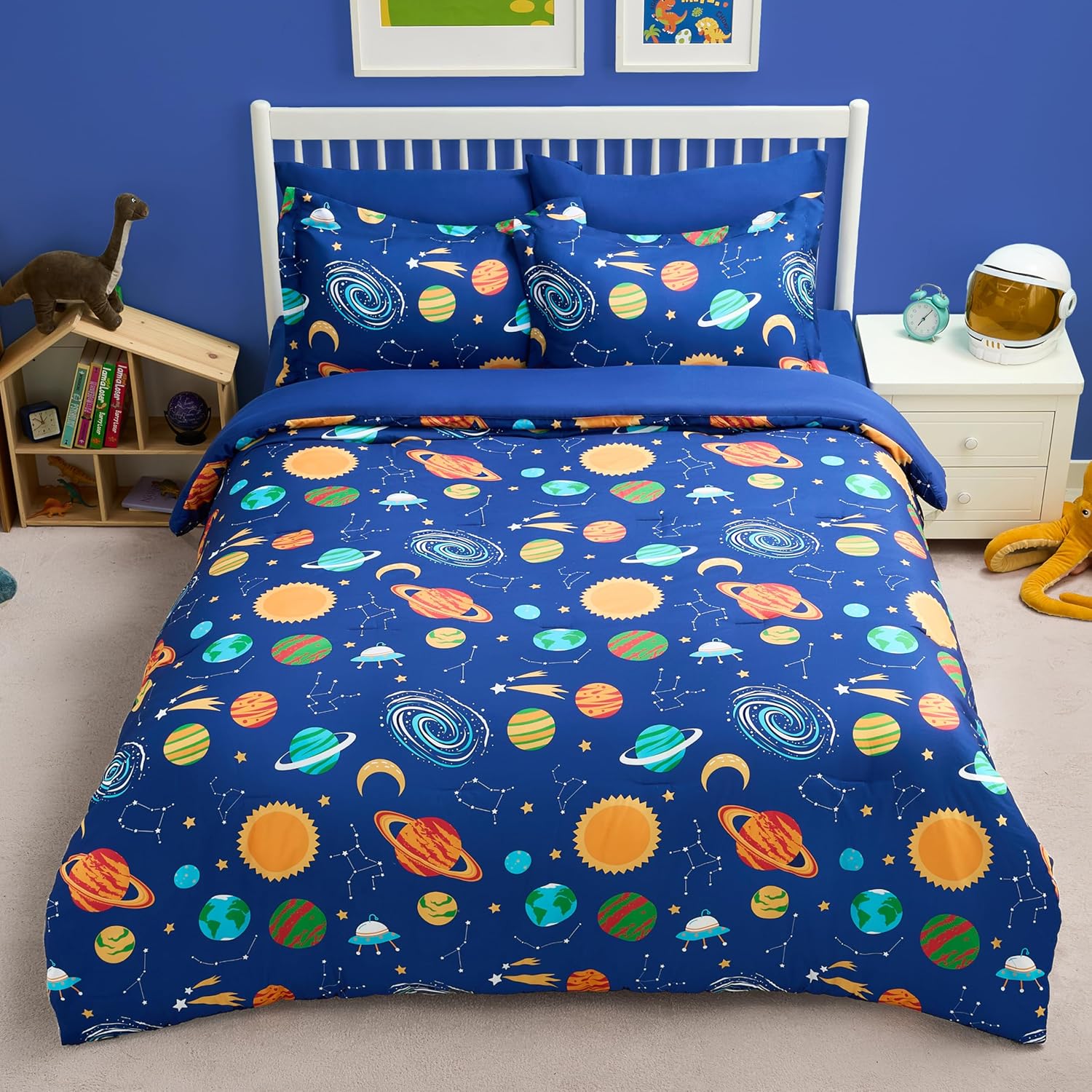 Joiedomi Kid Twin Comforter Set 5 Piece Unicorn Bedding Set for Boys Girls Super Soft Microfiber Bed in a Bag with Comforter Sheets Pillowcase Sham - Image 16