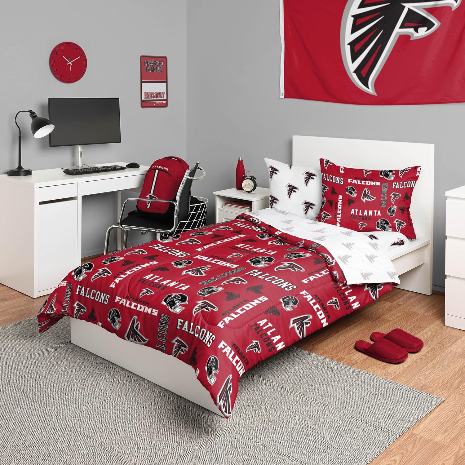 FOCO Unisex-Adult NFL Team Logo Bed in a Bag Comforter, Sheets, Pillow Cases Bedding 5-Piece Set - Image 9