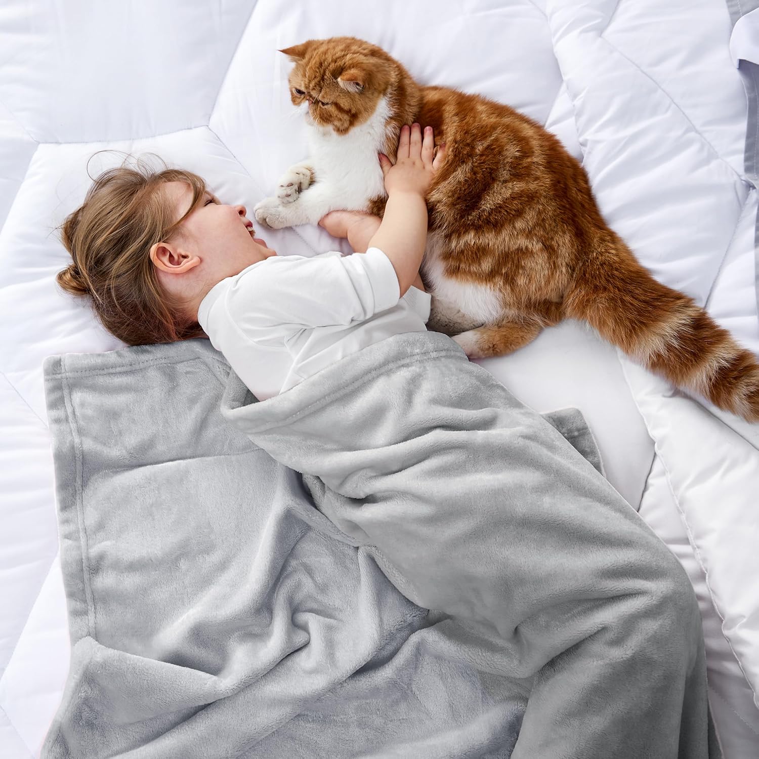 Bedsure GentleSoft Fleece Bed Blankets Queen Size Grey - Soft Lightweight Fuzzy Cozy Luxury Fall Blanket Microfiber, Room Home Decor Christmas Decorations Gifts for Women and Men, 90x90 inches - Image 54