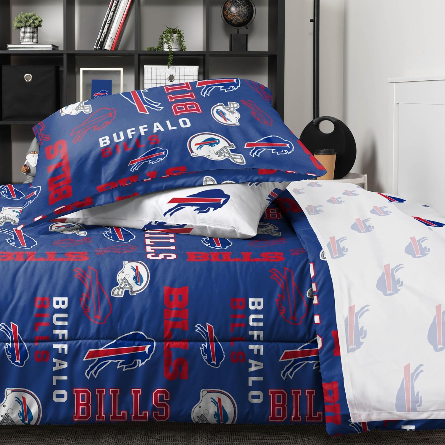 FOCO Unisex-Adult NFL Team Logo Bed in a Bag Comforter, Sheets, Pillow Cases Bedding 5-Piece Set - Image 4