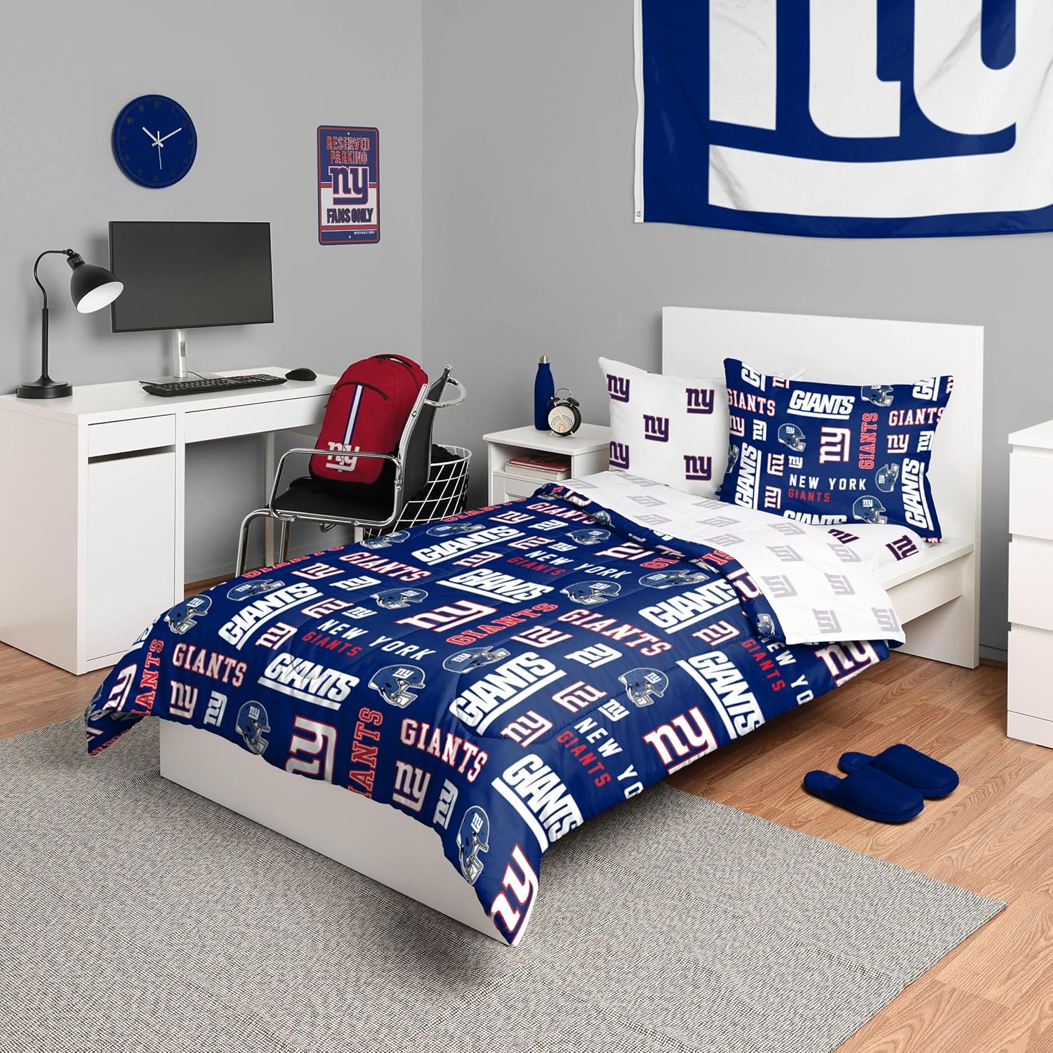 FOCO Unisex-Adult NFL Team Logo Bed in a Bag Comforter, Sheets, Pillow Cases Bedding 5-Piece Set - Image 42