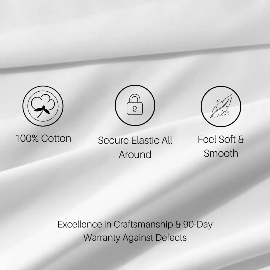 RV Short Queen OR RV King Sheet Sets - Cotton 300 Thread Count - Image 3