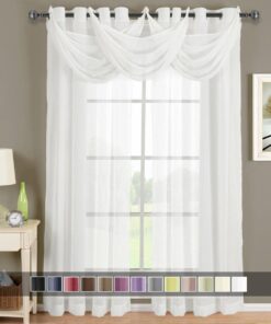 Abri Grommet Crushed Sheer Curtain Panel (Single)