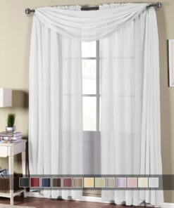 Abri Rod Pocket Crushed Sheer Curtain Panel (Single)
