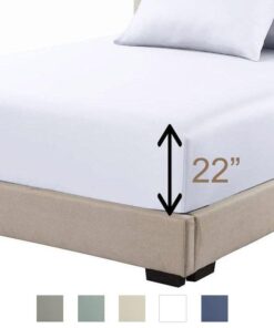 Percale Extra Deep Fitted (22 Inches) Fitted Sheet Only
