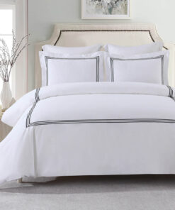 Adeline Percale Embroidered Duvet Cover Set - 100% Cotton