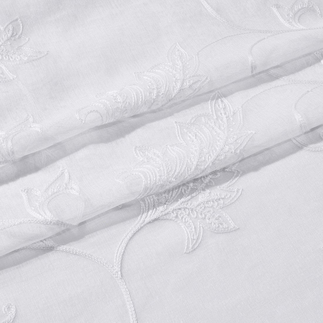Andora Embroidered Grommet Top Sheer Panel Curtain Pair (Set of 2 ) - Image 3