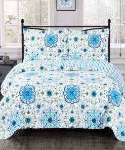 Arielle Wrinkle-Free Quilts Oversized Quilt Set in Twin/Twin XL or Full/Queen