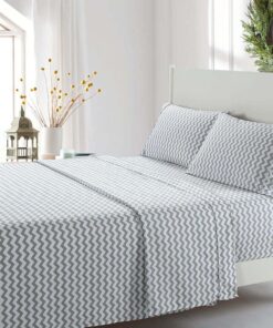 Attached Printed Heavyweight Microfiber Waterbed Sheet Sets (4 Patterns)