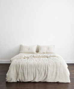 Stripe 100% French Flax Linen Bedding Set