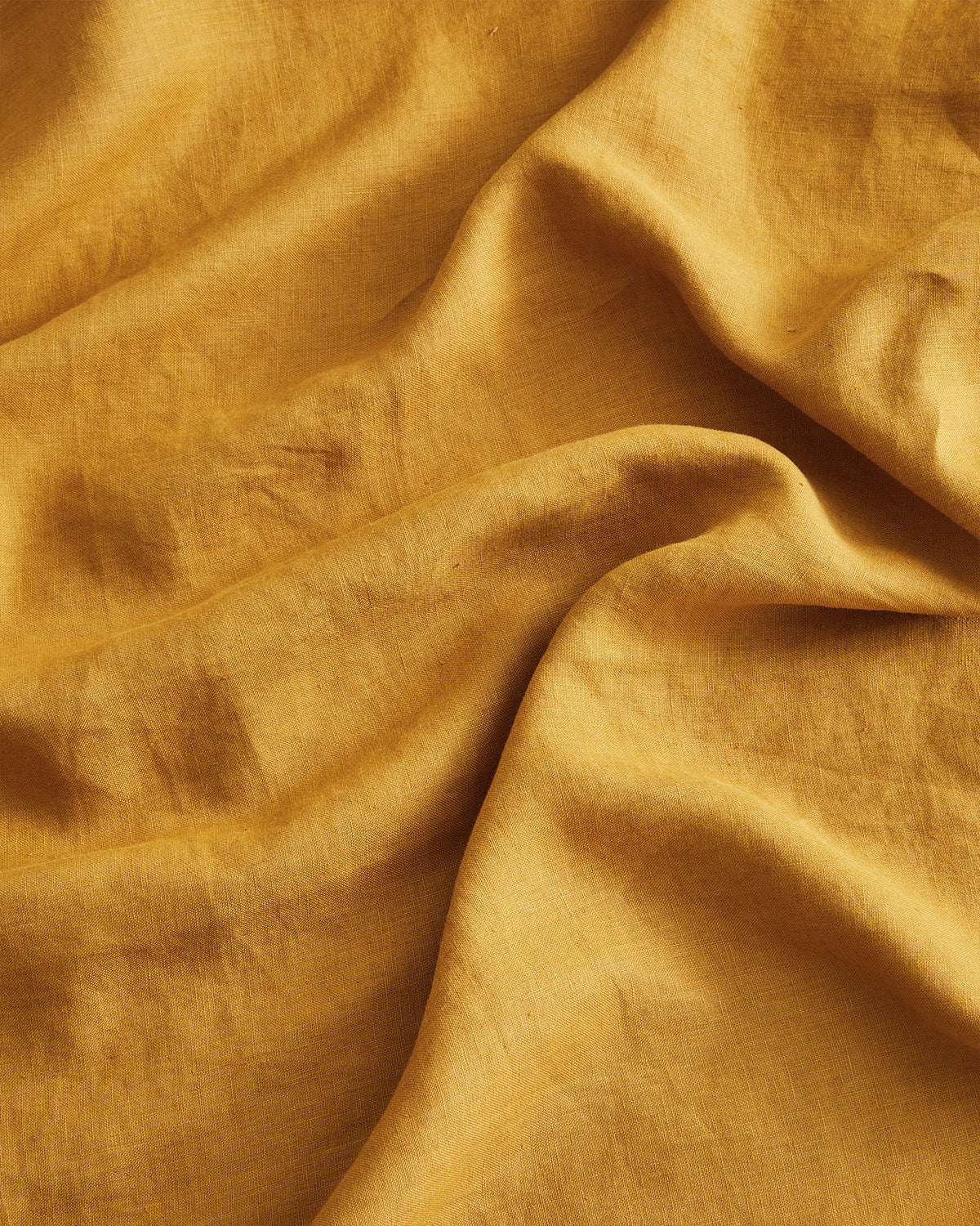Turmeric 100% French Flax Linen Fitted Sheet Set - Image 4