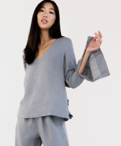 Mineral 100% French Flax Linen Top