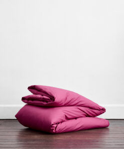 Berry Organic Cotton Percale Duvet Cover