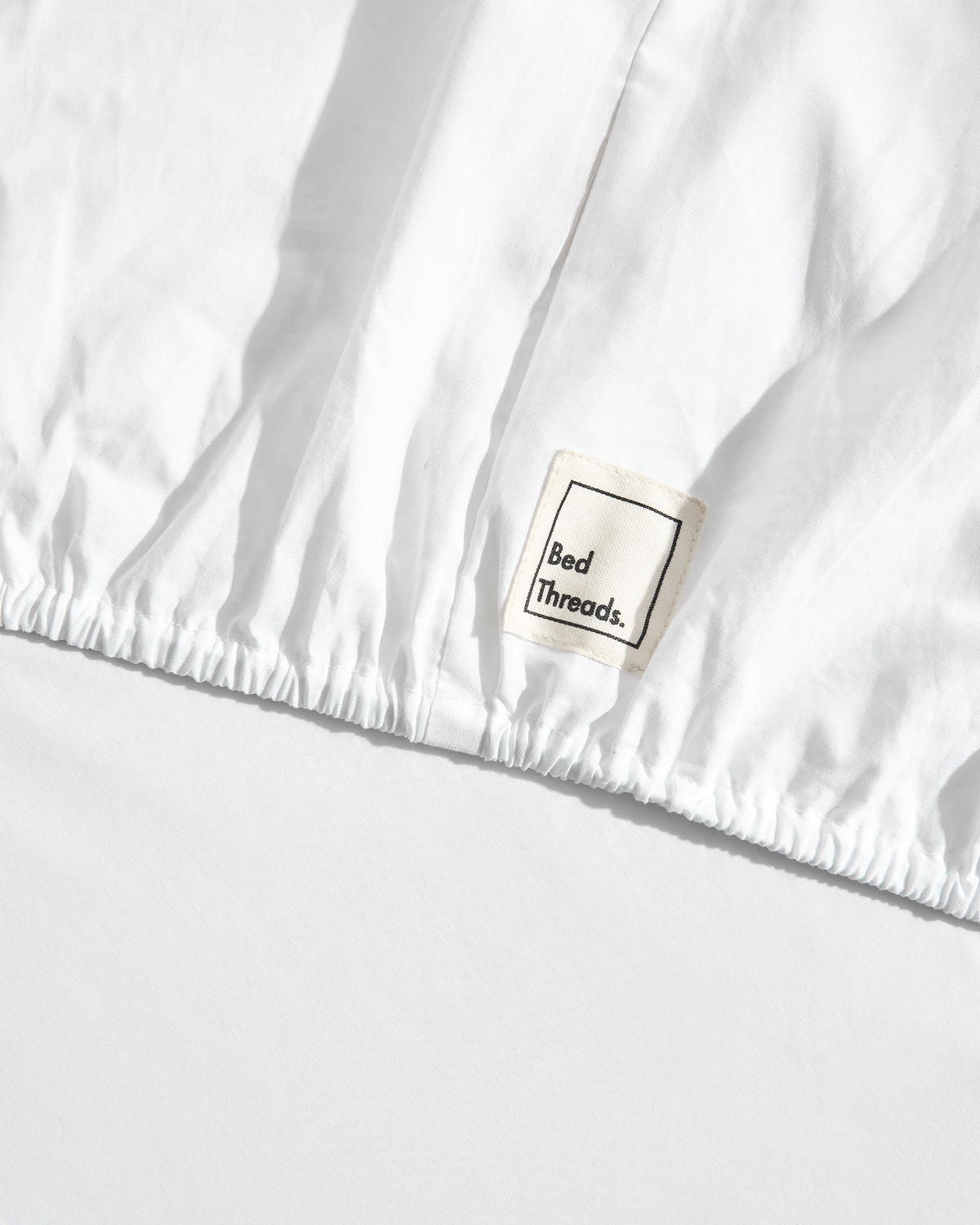 Crisp White Organic Cotton Percale Fitted Sheet Set - Image 3