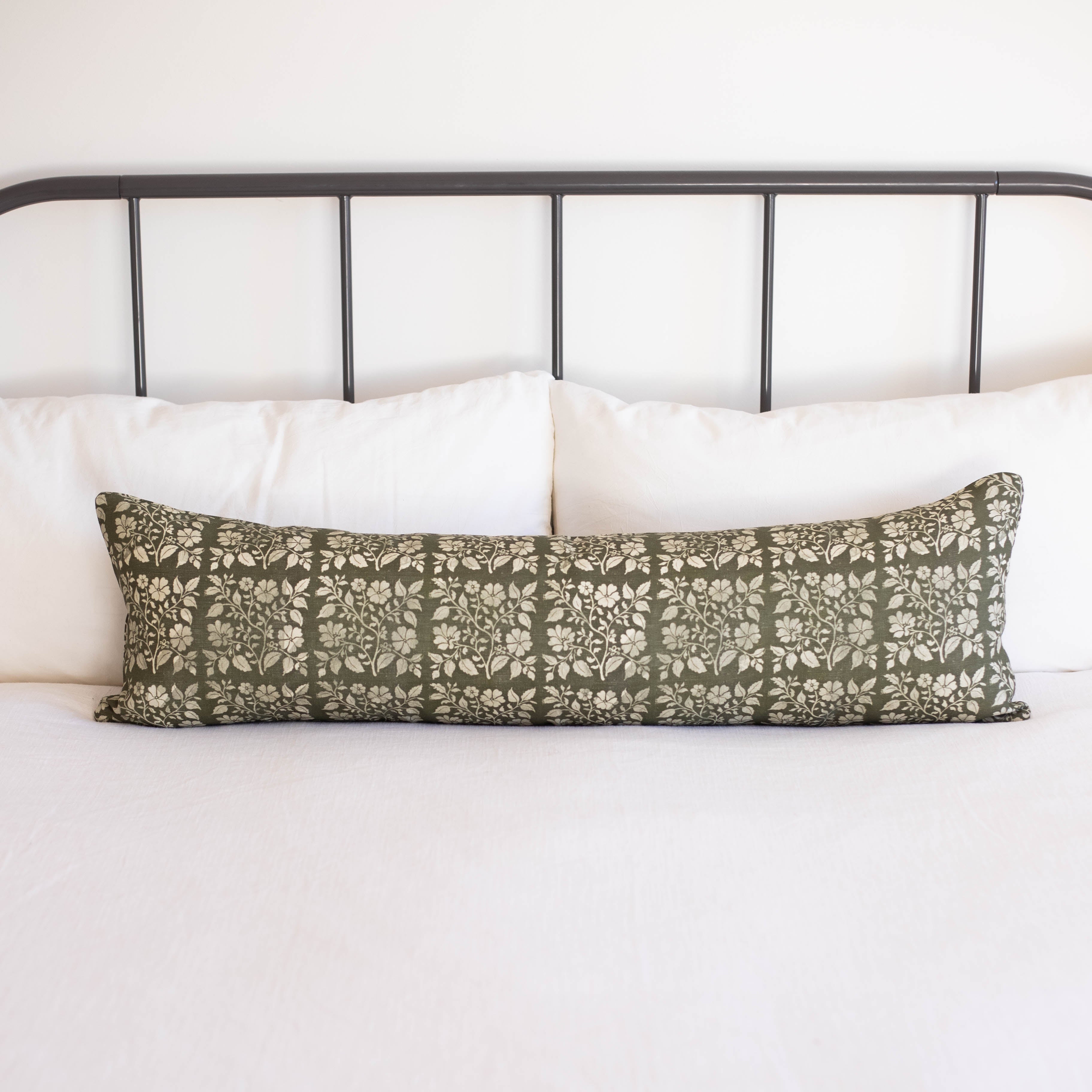 Evergreen Floral in Linen Double-sided - lumbar - 12x20 | 12x40 - Image 2