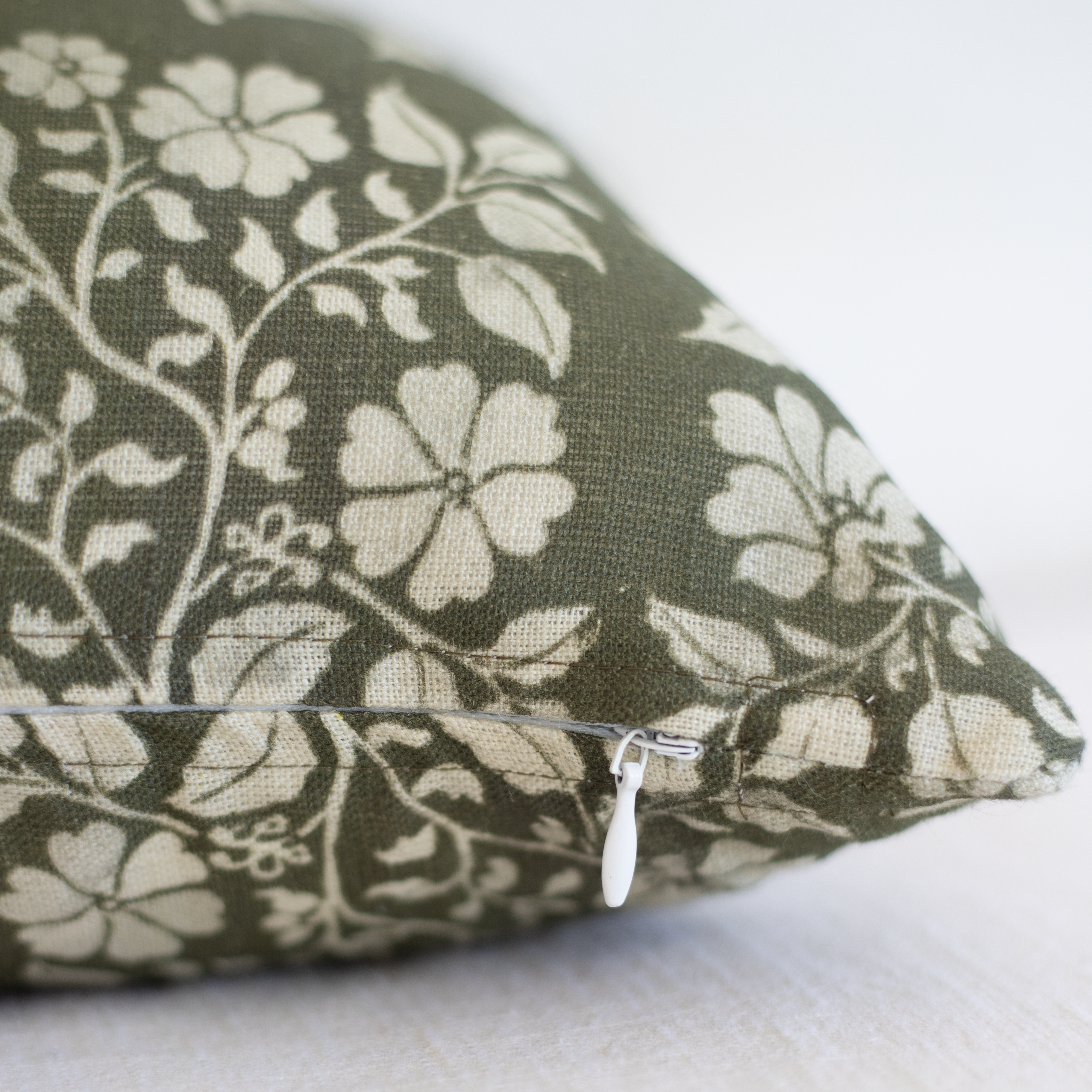 Evergreen Floral in Linen Double-sided - lumbar - 12x20 | 12x40 - Image 4