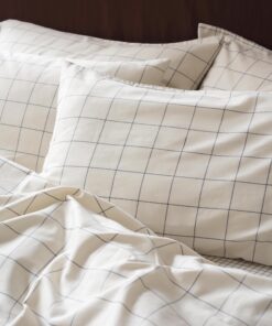 Dream Blue Burlow Plaid Cotton Percale Pillowcases (Pair)