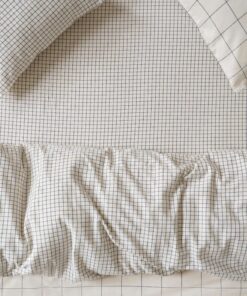 Dream Blue Burlow Plaid Cotton Percale Fitted Sheet