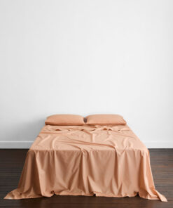 Butterscotch Organic Cotton Percale Flat Sheet