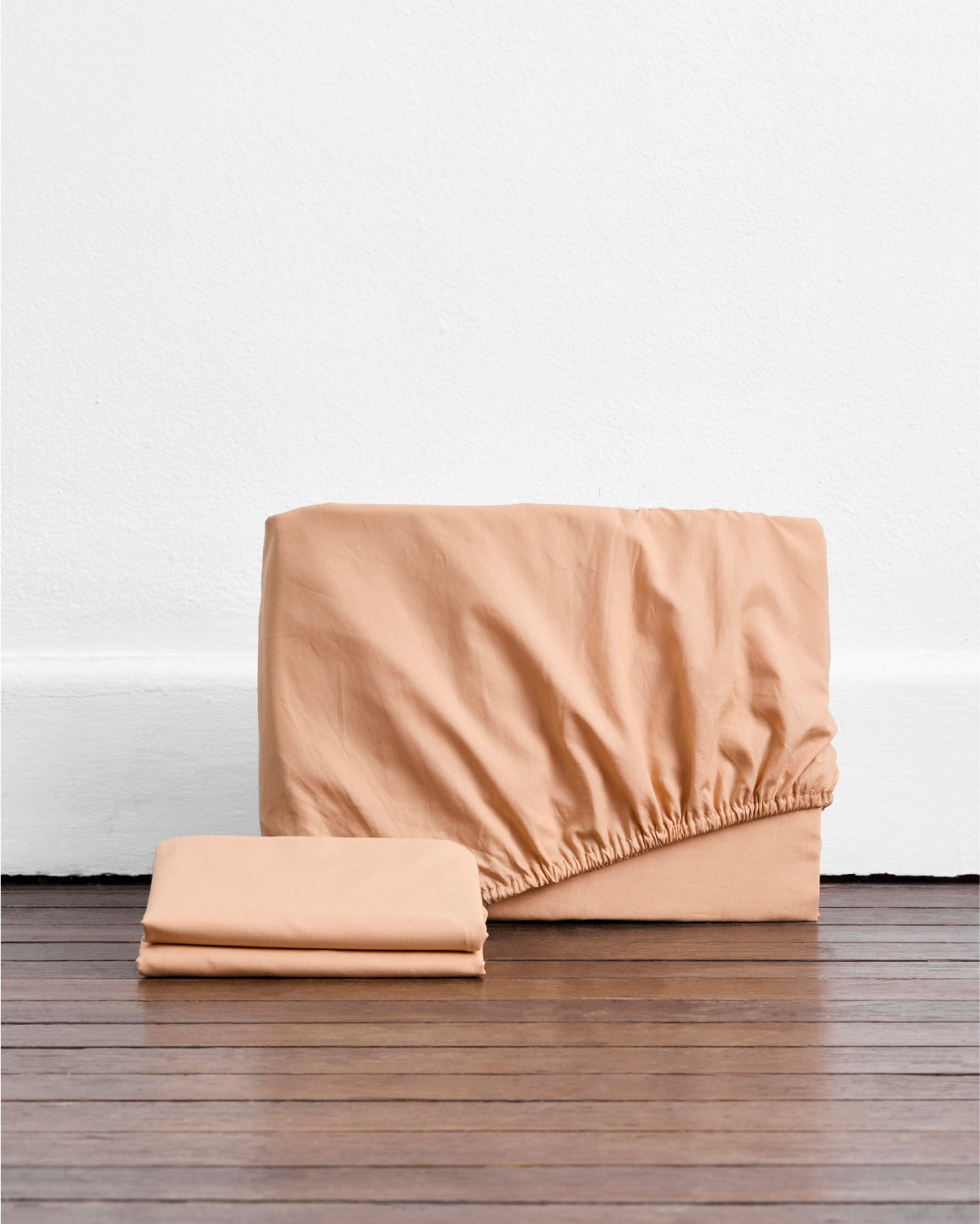 Butterscotch Organic Cotton Percale Fitted Sheet Set