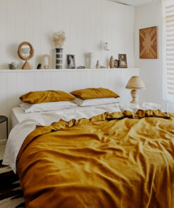 Turmeric & Oatmeal 100% French Flax Linen Bedding Bundle