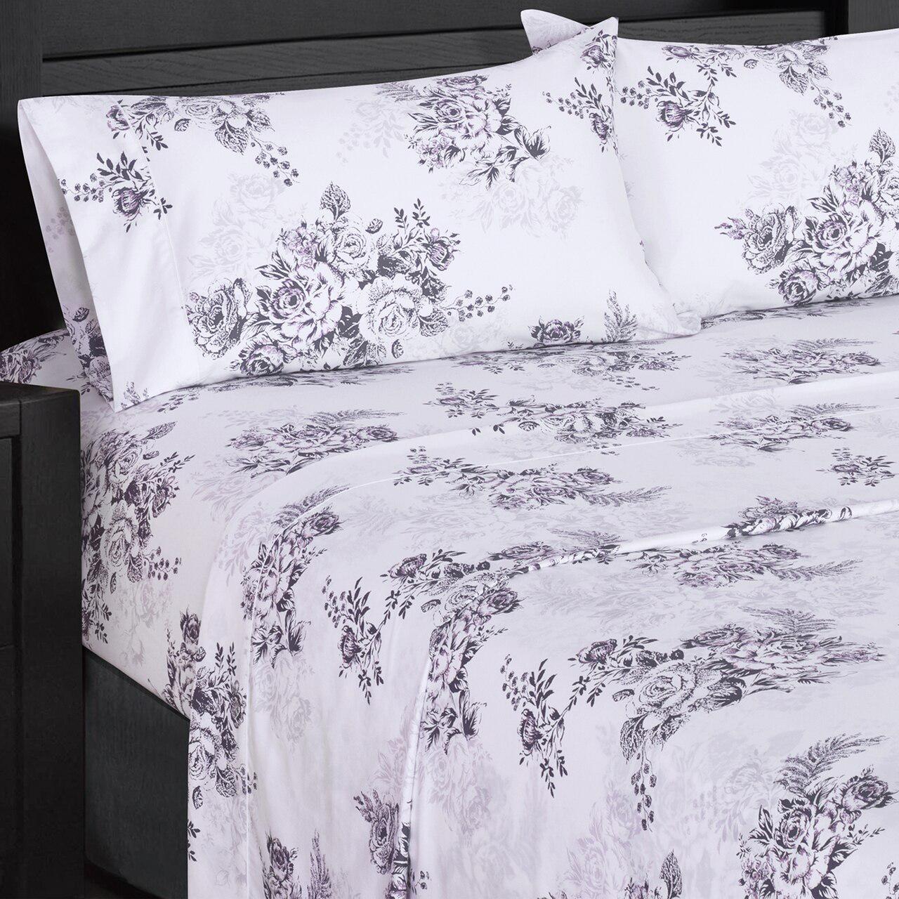 Floral Printed Sheet Set - 300 Thread Count - Image 3