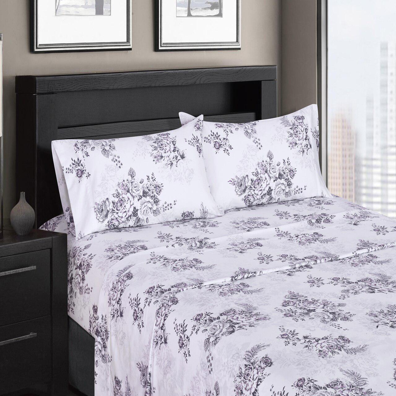 Floral Printed Sheet Set - 300 Thread Count - Image 4
