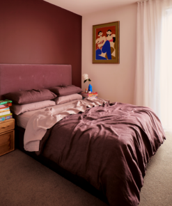 Cacao & Lavender 100% French Flax Linen Bedding Bundle