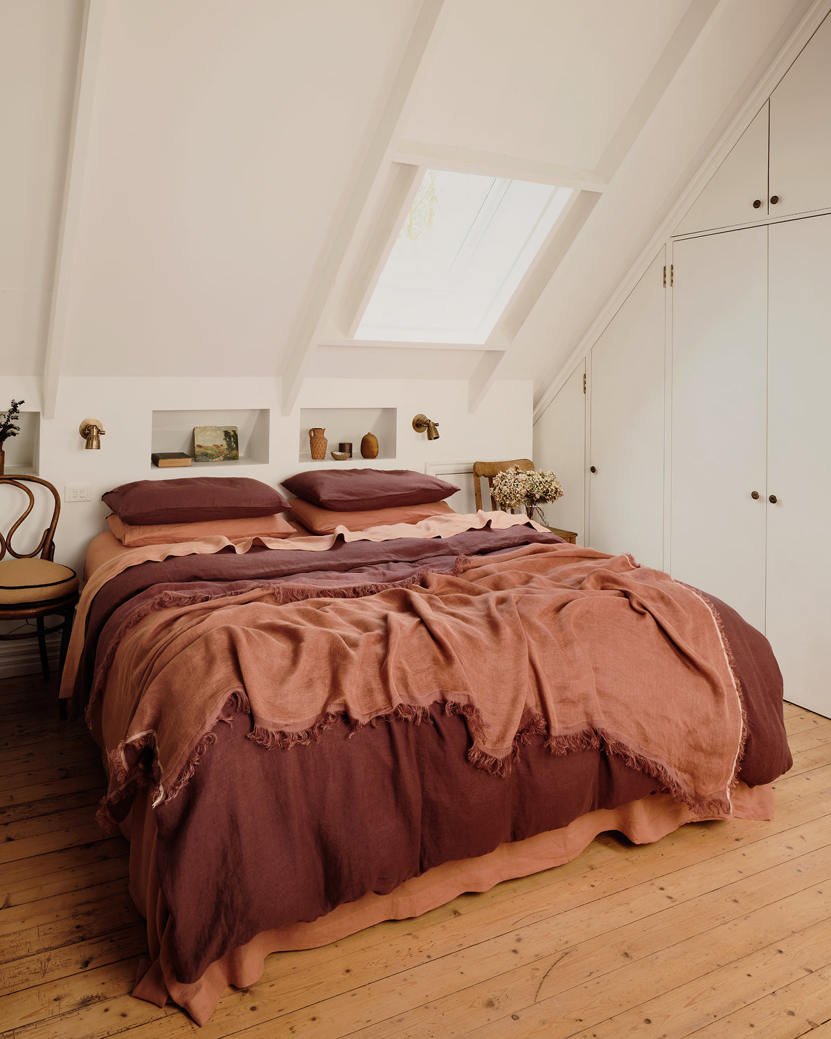 Cacao & Hazelnut 100% French Flax Linen Muslin Throw - Image 3