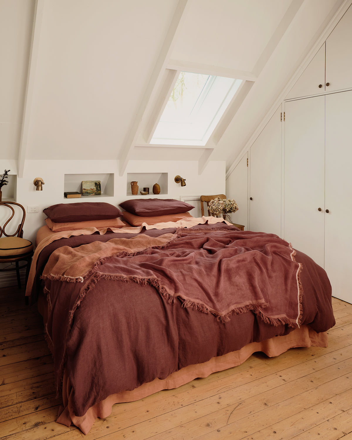 Cacao & Hazelnut 100% French Flax Linen Muslin Throw - Image 2