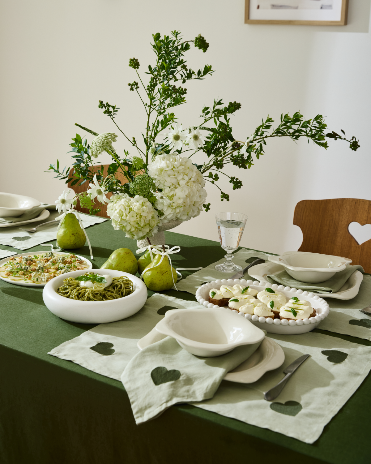 Sage & Olive 100% French Flax Linen Amour Napkins (Set of Four) - Image 3