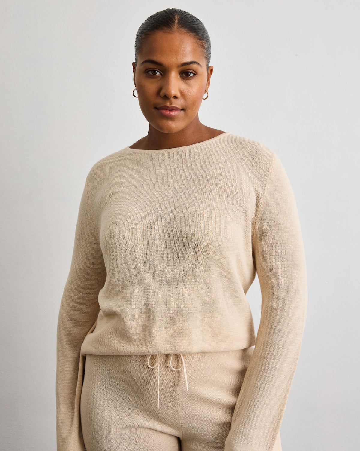 Linen Knit Set in Oatmeal - Image 4