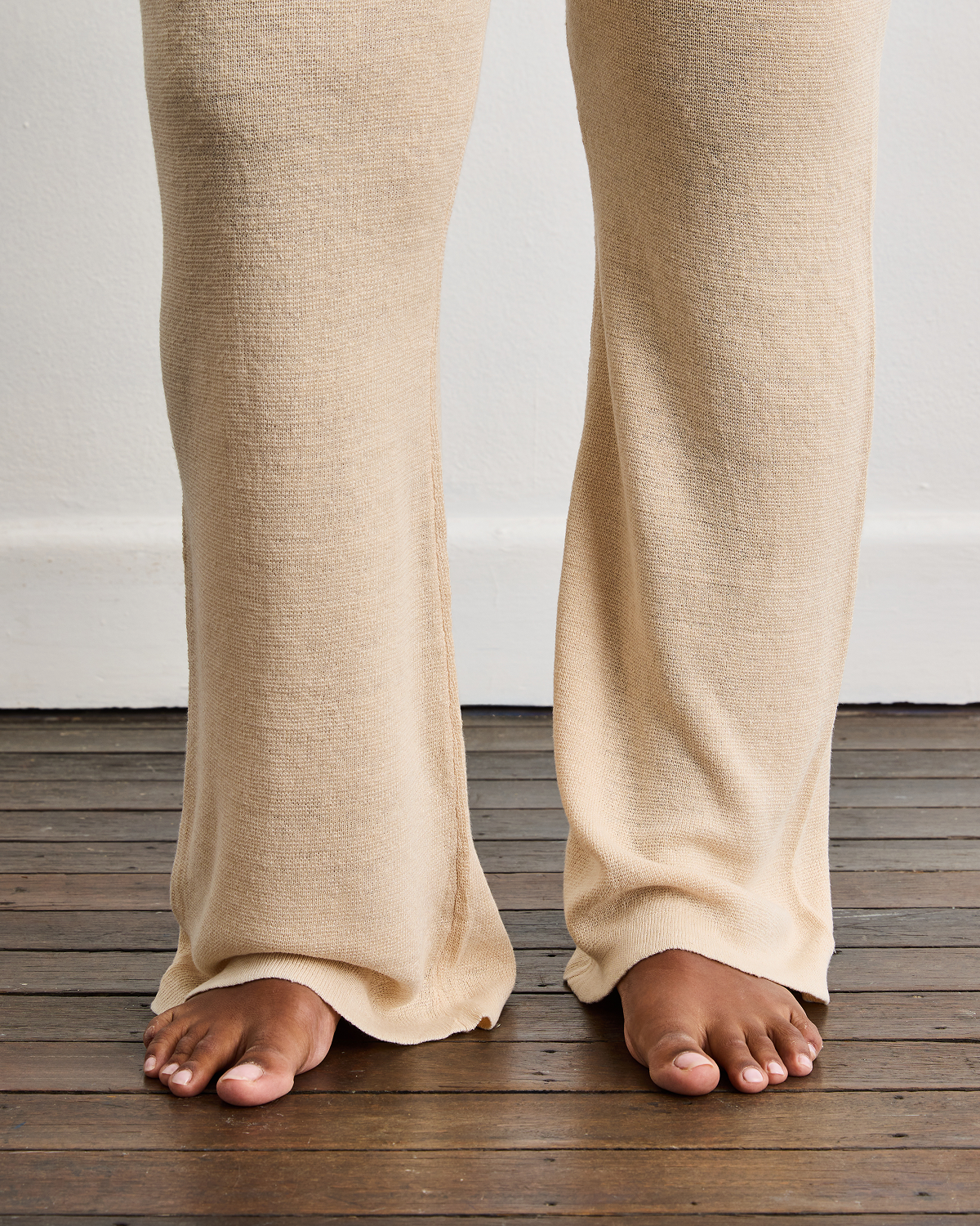 Veranda Linen Knit Pants in Oatmeal - Image 4