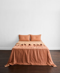Terracotta & Hazelnut Two-Tone Quilt