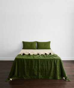 Olive & Oatmeal Two-Tone Quilt