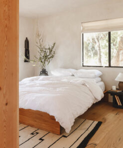 White 100% French Flax Linen Bedding Bundle