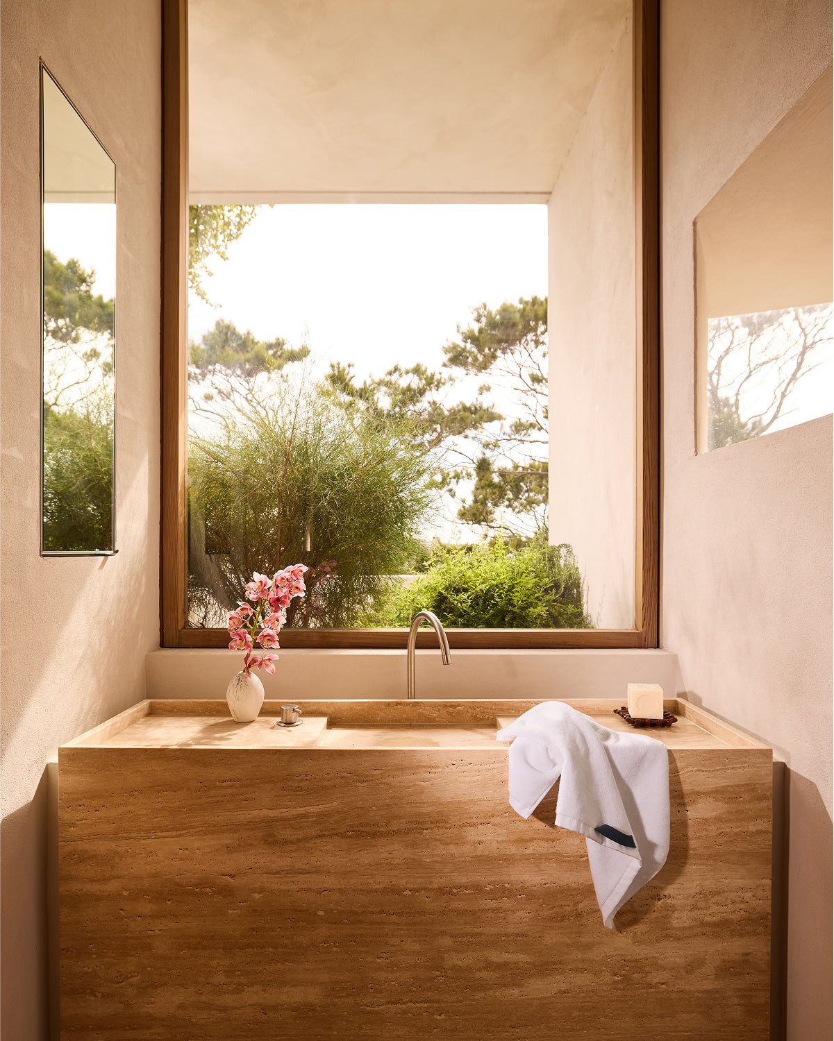 Crisp White Cotton Terry Hand Towels (Set of Two) - Image 2