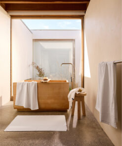 Crisp White Cotton Terry Bath Sheet