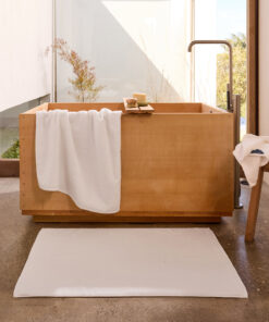 Crisp White Cotton Terry Bath Mat