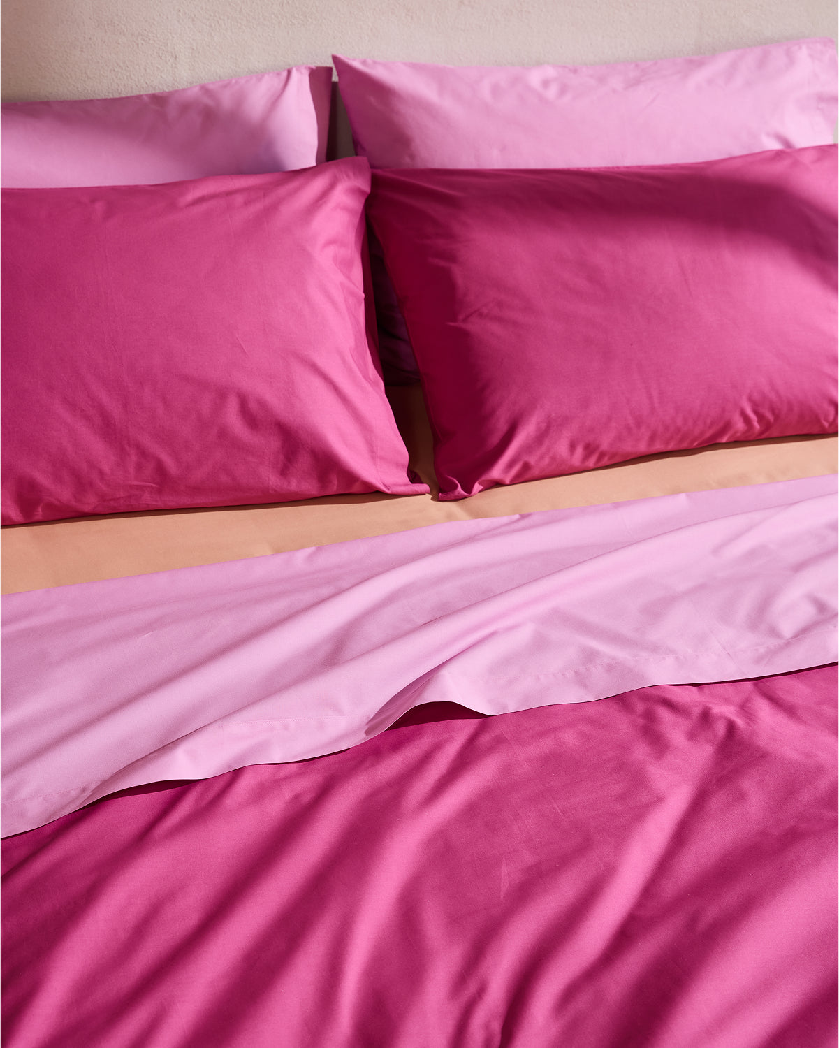 Berry. Bubblegum & Butterscotch Organic Cotton Percale Bedding Bundle - Image 2