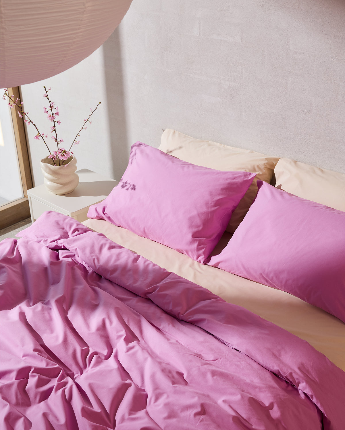 Bubblegum & Vanilla Organic Cotton Percale Bedding Bundle - Image 2